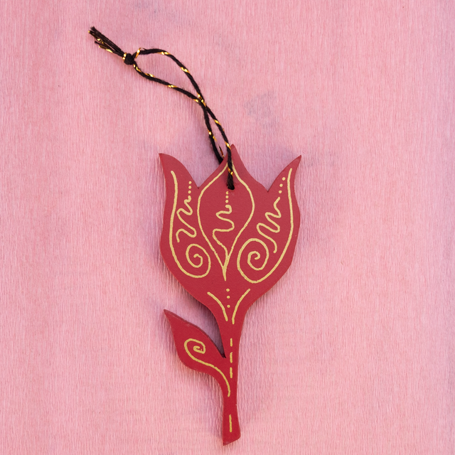 Bibelot - Fleur Rouge