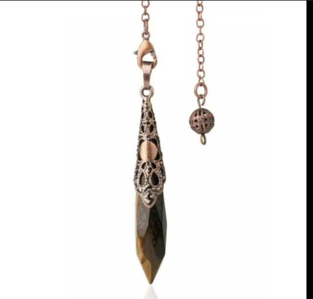 Pendule en cuivre œil de tigre - « Spiritual Balance »