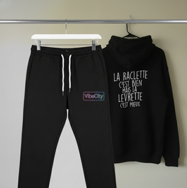 Ensemble Survêtement Humour - VibeCity "Raclette vs Levrette"
