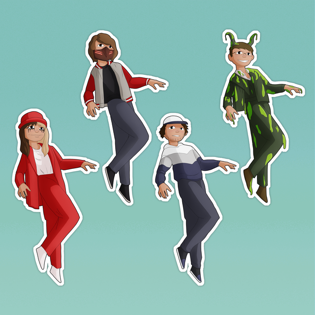 Generation Loss Character Vinyl Stickers