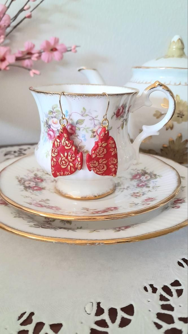 Tea time (punainen) - korvakorut