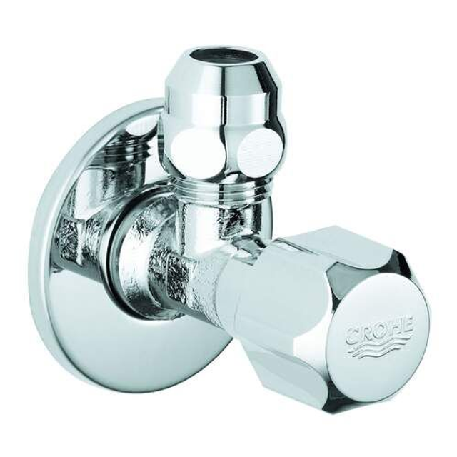 22018000  Grohe hoekstopkraan 1/2&quot; buitendraad x 10 mm knel met rozet chroom