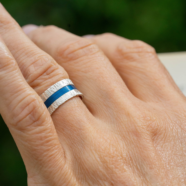 Bague Telluris - Argent, bleu