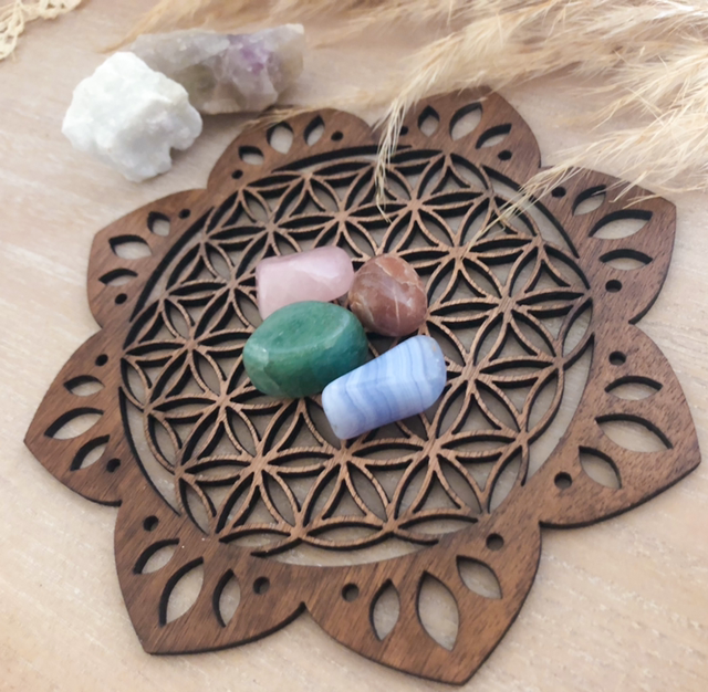 Fleur de vie mandala en bois