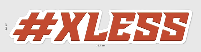 Sticker rouge #XLESS 
