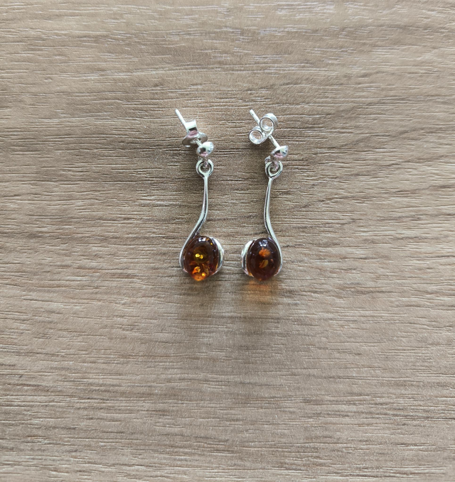 Gouttes d'Ambre & Argent 925