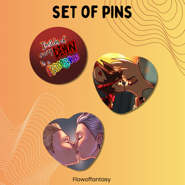 Set of 3 Pins (Big)