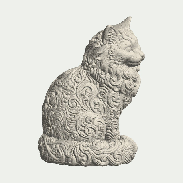 Sitting Ragdoll Cat Statue