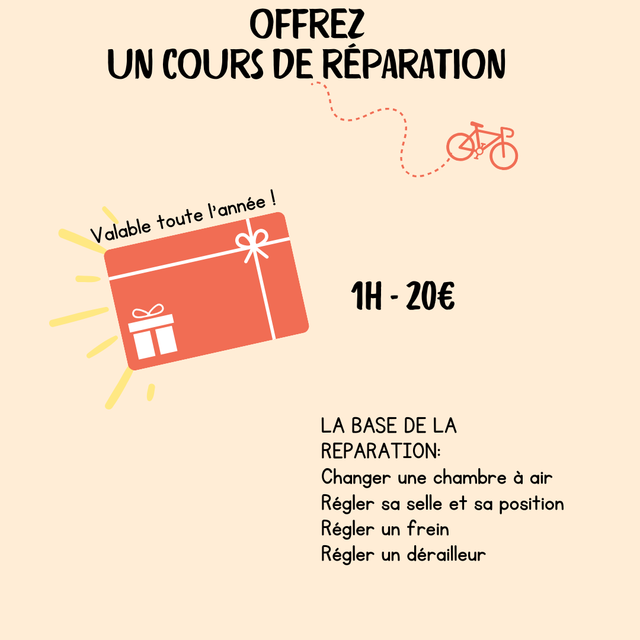 Carte cadeaux atelier : 1h