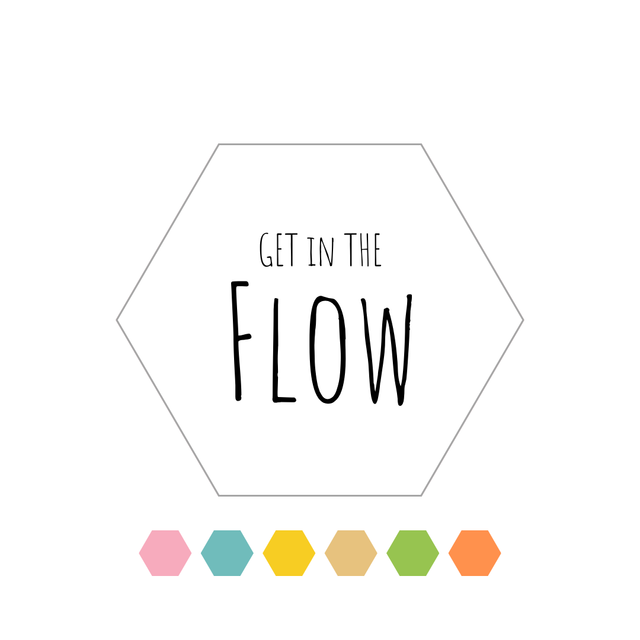Hexagon "GET IN THE FLOW"