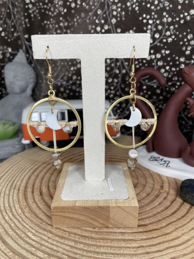 Boucles d&#039;oreilles Lune