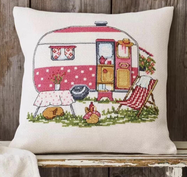 Permin Caravan Cushion Counted Cross Stitch Kit 