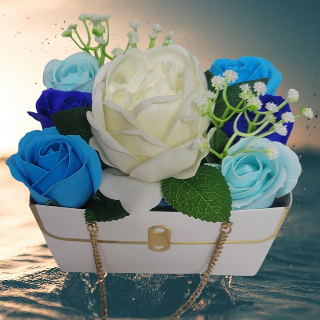 Bouquet sac fleurs de savon