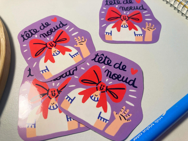 Sticker "Tête de noeud" 🎀🤓