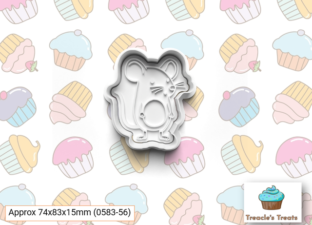 Rat Fondant/cookie stamp with cutter 
