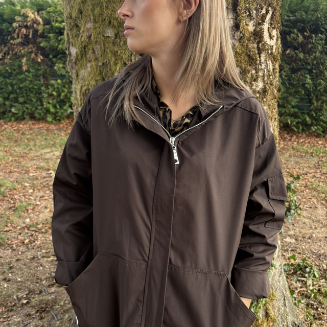 Veste légère oversize à capuche – 3 coloris