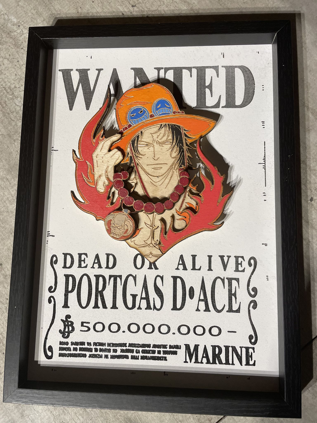 Cadre Wanted Portgas D. Ace !