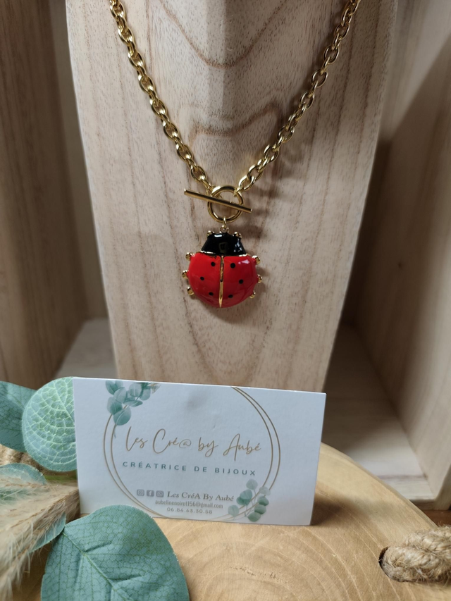 COLLIER COCCINELLE / ACIER INOXY GOLD 0000968