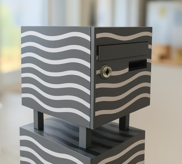 Table de chevet acier gris océan indien 