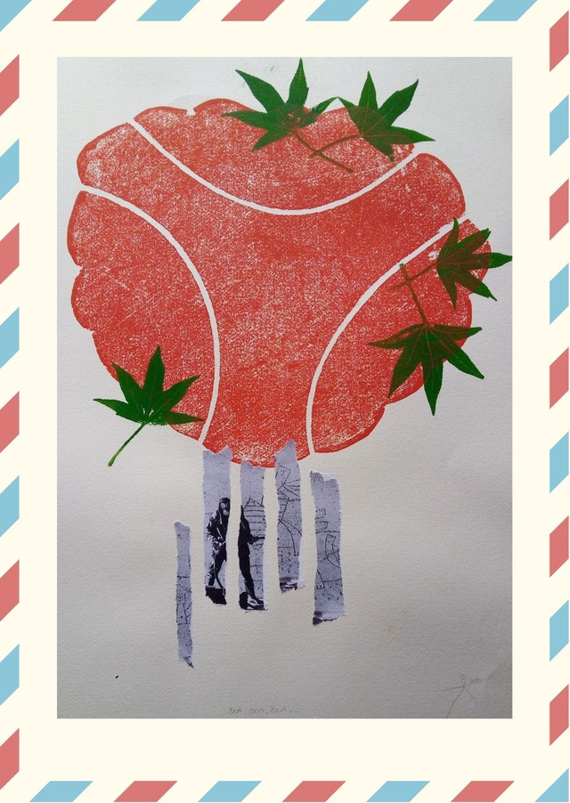 Carte postale // Bla, bla, bla // Estampe Karianne B.