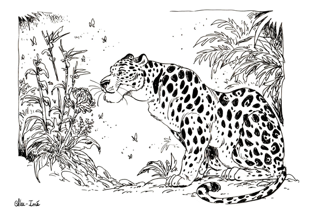 1 à 2 personnages noir et blanc - commande d&#039;illustration numérique