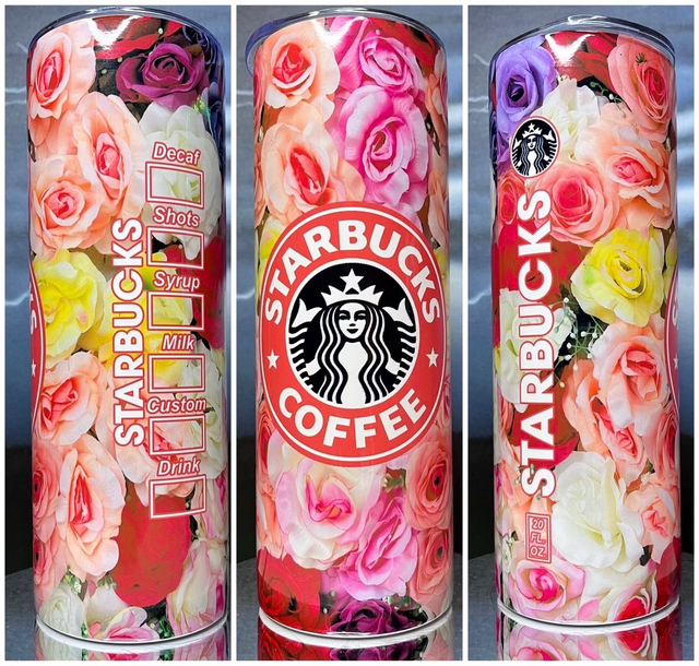 TUMBLER 20 OZ  STARBUCK  FLEURS