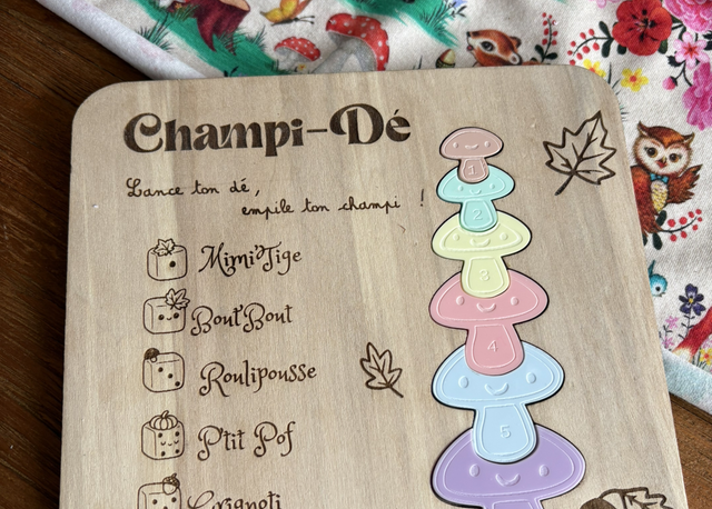 Jeu de société bois automne 