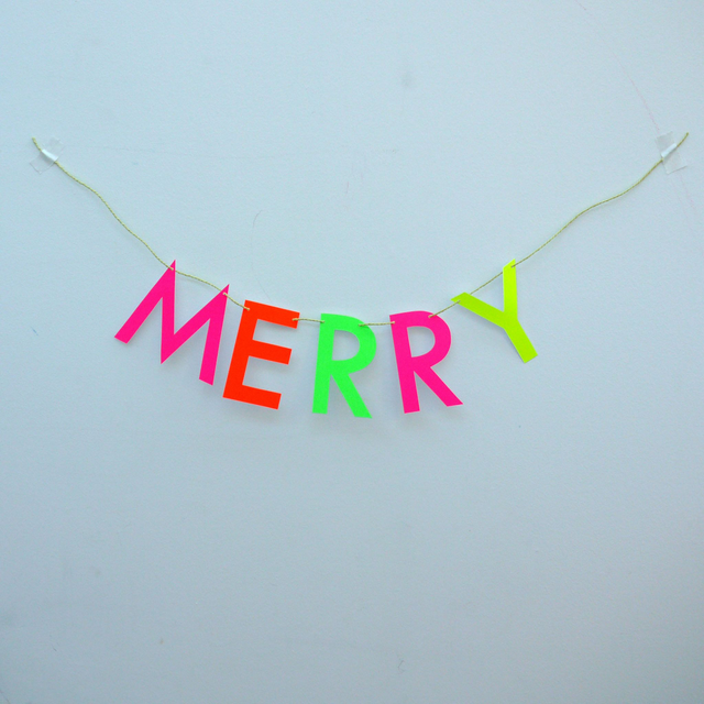 MERRY letter banner