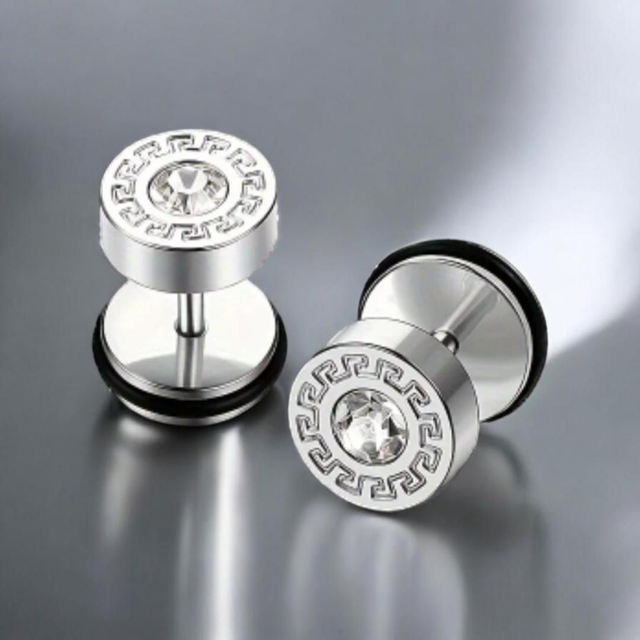 Boucles d'Oreilles Clous Vintage Inspirées de la Grande Muraille - Homme/Femme