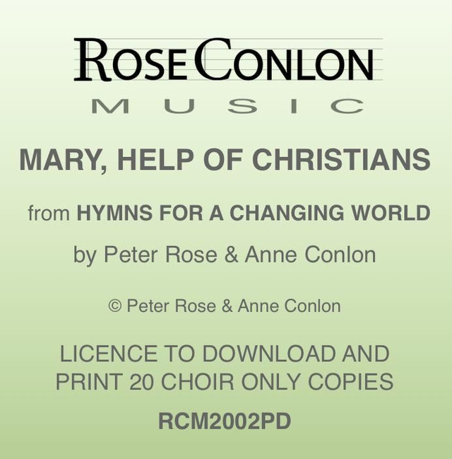 MARY, HELP OF CHRISTIANS  PDF  (Choir Only)