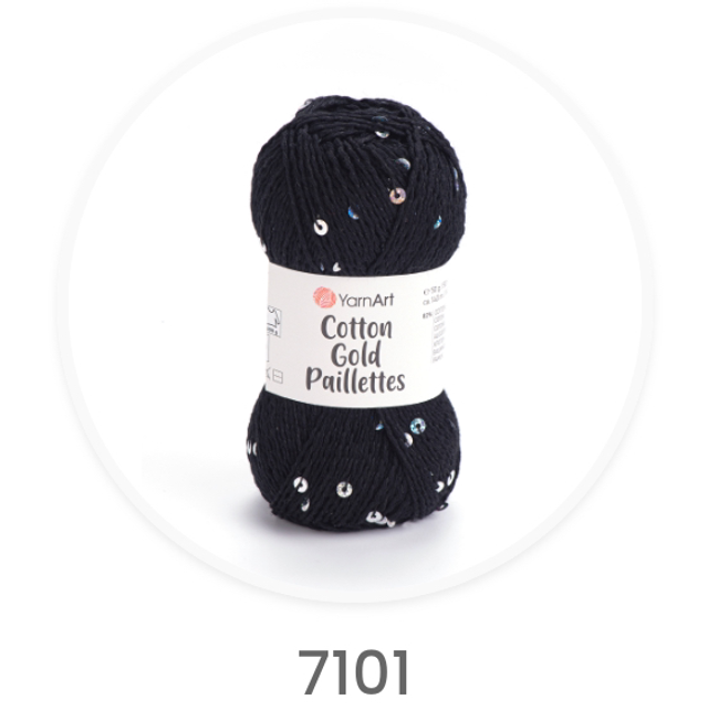 Cotton Gold Paillettes 7101