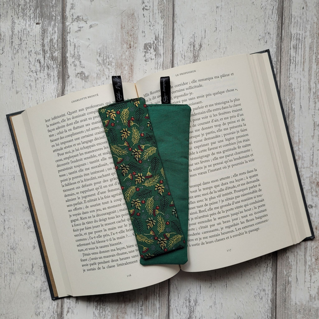 Marque-page 053 : Houx vert et doré