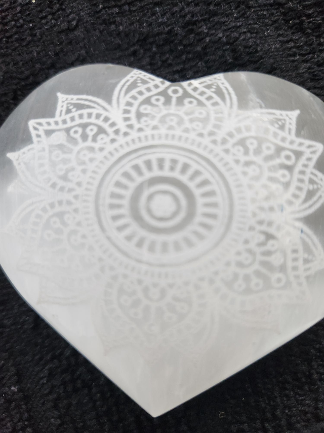 SELENITE HEART MANDALA