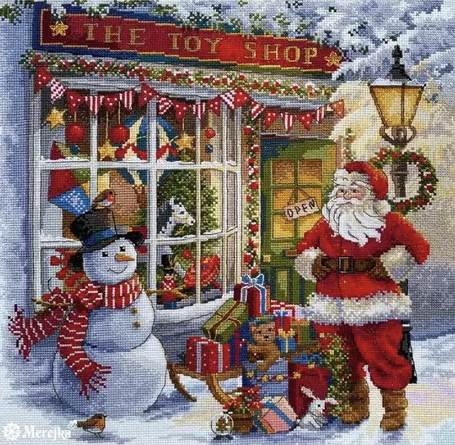 Merejka Toy Shop Christmas Cross Stitch Kit