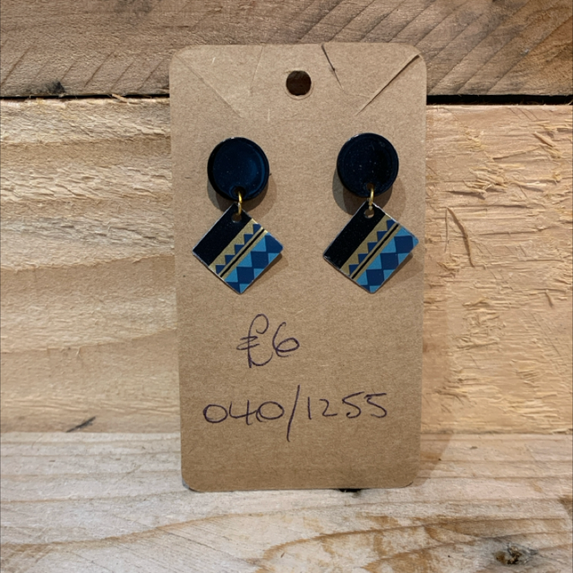 Recycled Tin Stud Earrings 