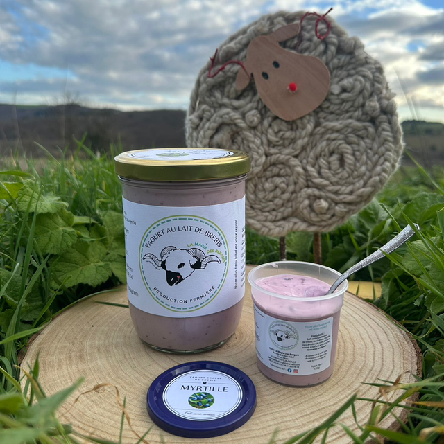 Yaourt brassé à la myrtille