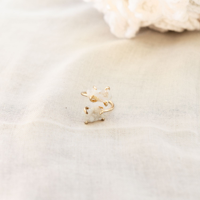 Hegyikristály geóda gyűrű 