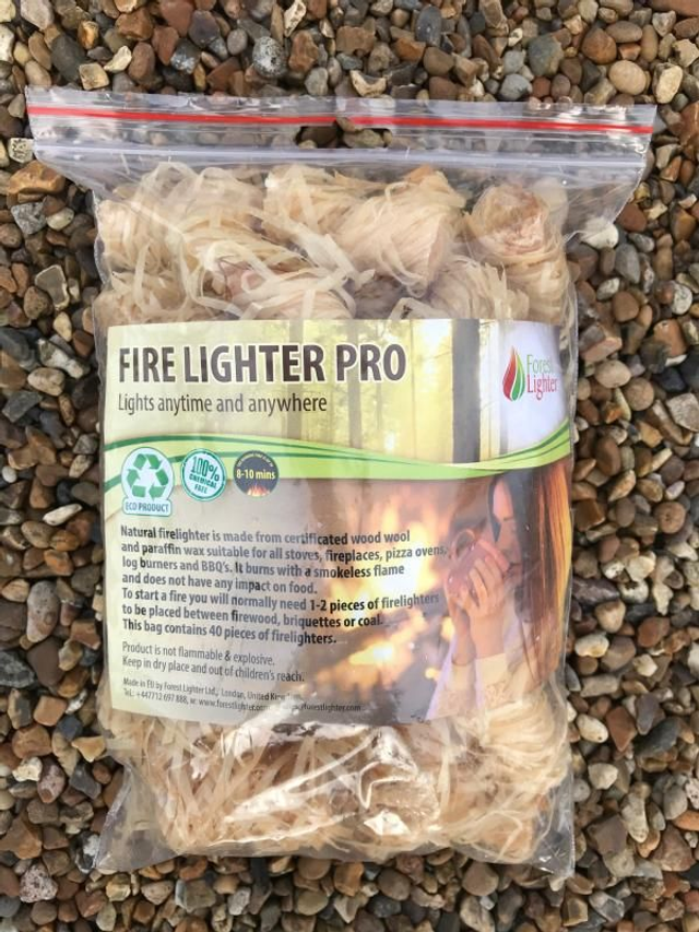 FIRELIGHTERS - Natural Wood Wool - 40 pack