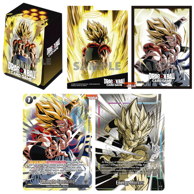 Dragonball Fusion World Official Card Case And Card Sleeves Set 03 Gogeta