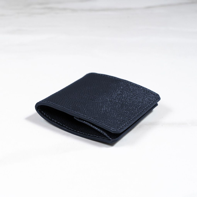 Portamonete in pelle | Blu - Mr. Trevis