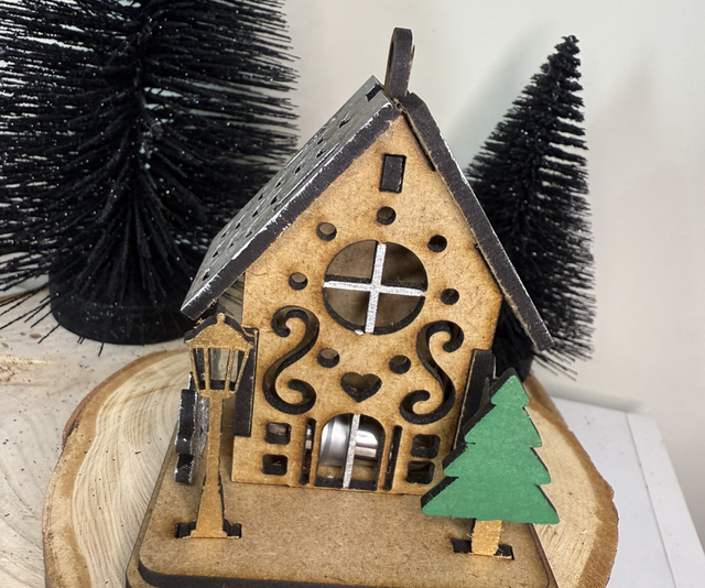 Casinha Natal com luz