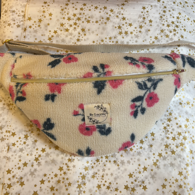 Sac banane sherpa fleurs S