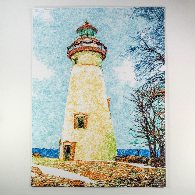 Port Clinton Lighthouse A4 Pen Plot
