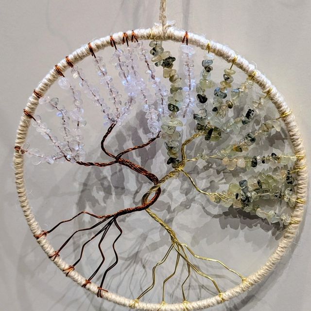 Duo d'Arbre éternel Quartz et Prhénite 