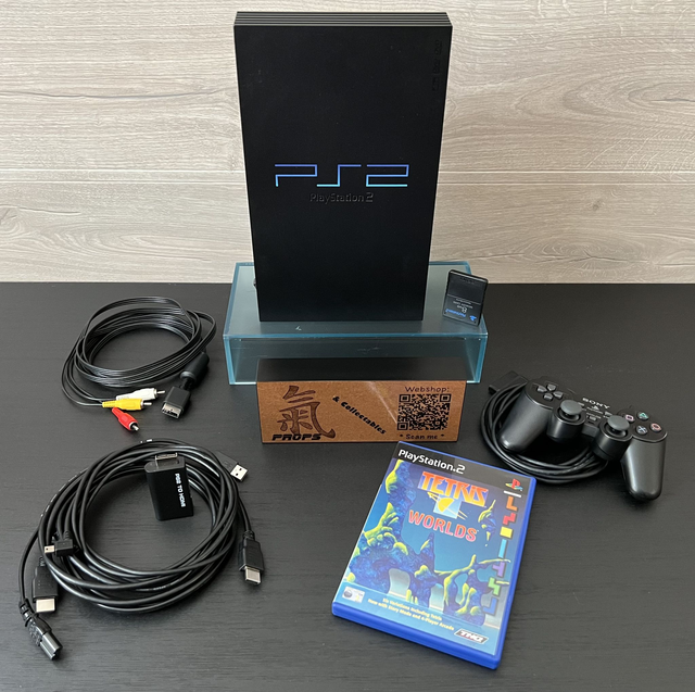 Sony Playstation 2 model SCPH-39004 * cleaned &amp; tested * Incl. HDMI solution, Memory Card &amp; Tetris Worlds