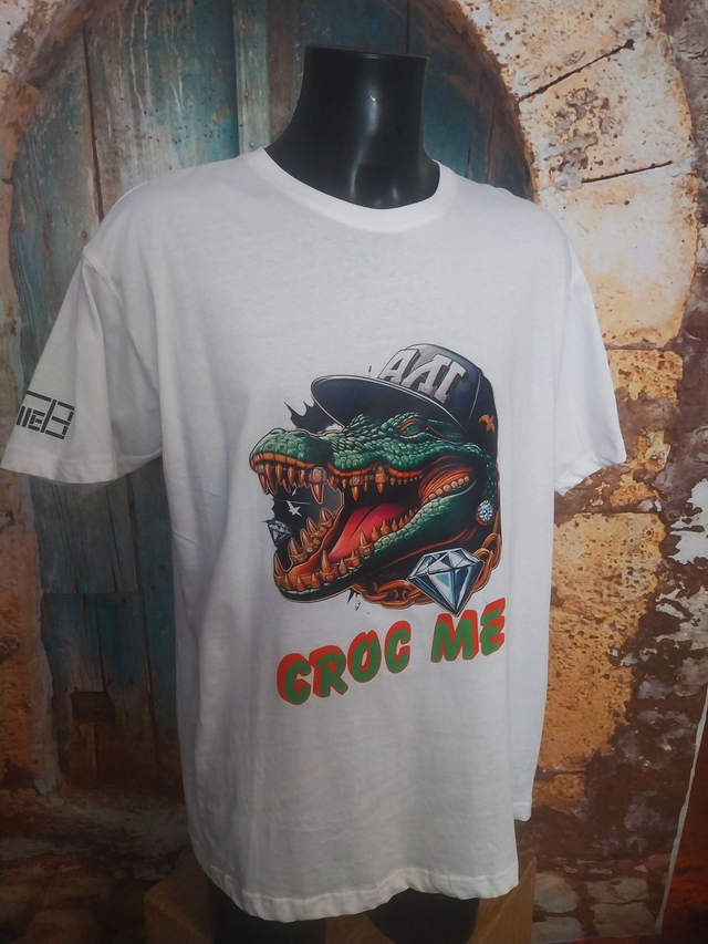 T-Shirt Blanc Homme 2XL CROC ME(BZ1)