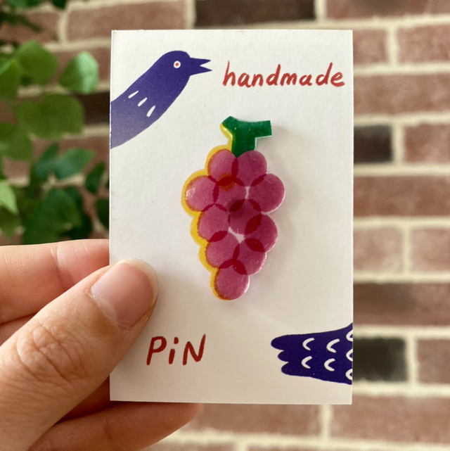 Handmade Grape Pin 