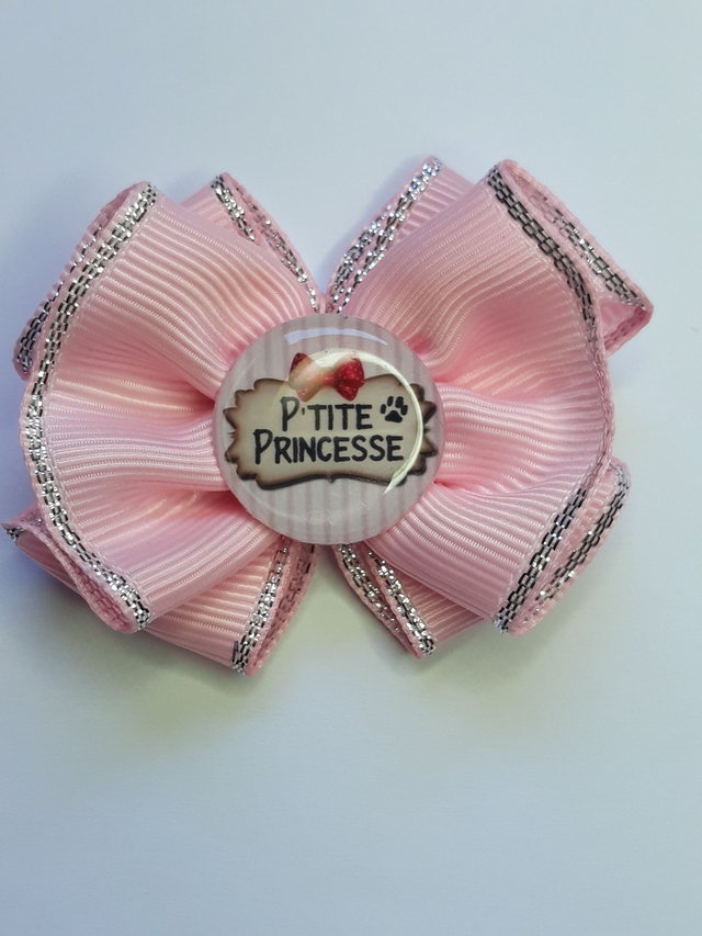 Noeud frou frou Ptite princesse rose