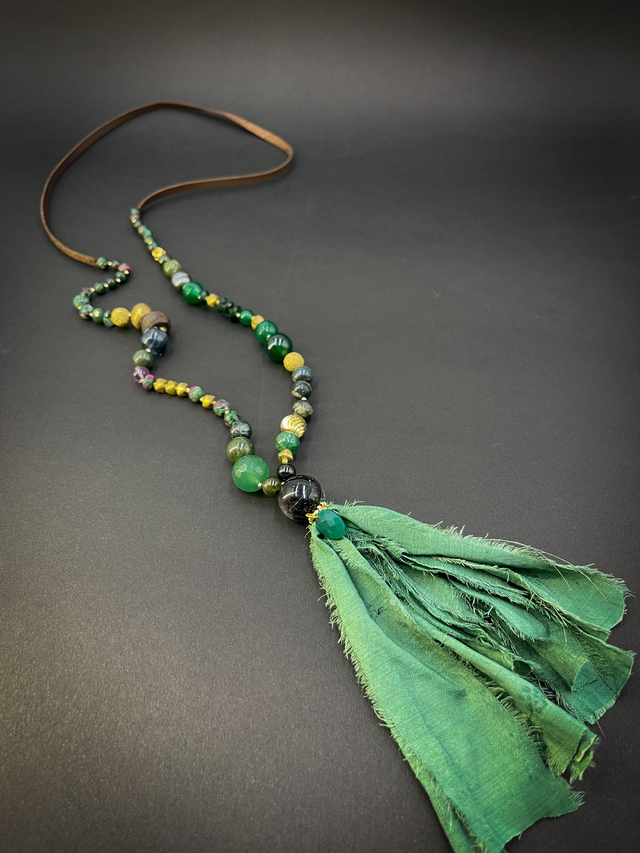 Collier &quot;SHAMAN&quot; vert