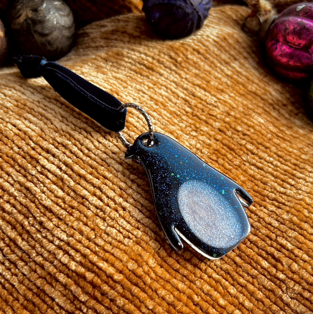 Penguin Decoration - Navy and White